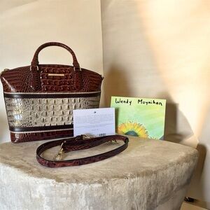 HTF RARE Brahmin Medium Duxbury 2 Tone w/strap